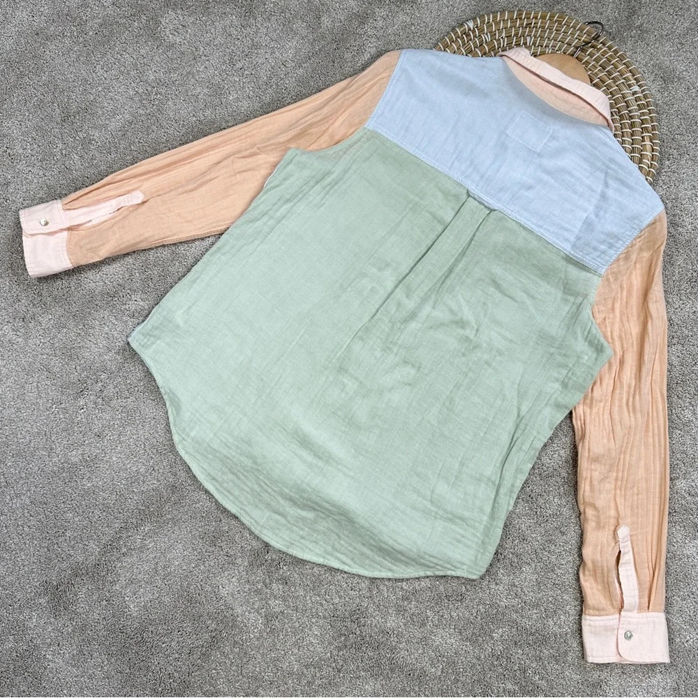 Rails Ellis Bermuda Color Block Button Front Shir… - image 8